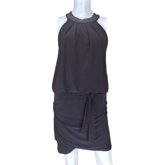 White House Black Market Dresses & Skirts - White‎ House Black Market Dress Women S Black Flapper Party Rhinenstone Neck